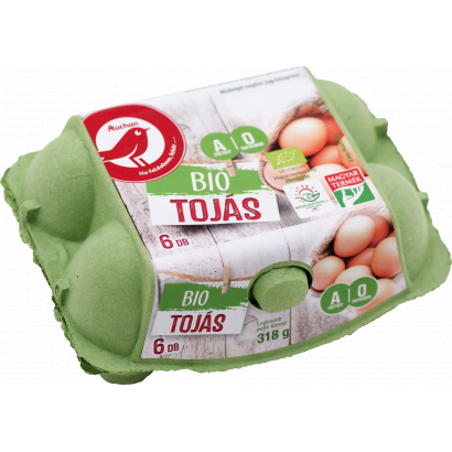 AUCHAN Bio tojás 6db